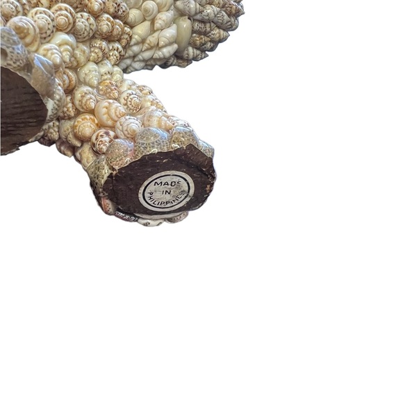 Sea Shell Encrusted Elephant Figurine Hand Made Beachy Forest Animals Good Luck. - Picture 7 of 8